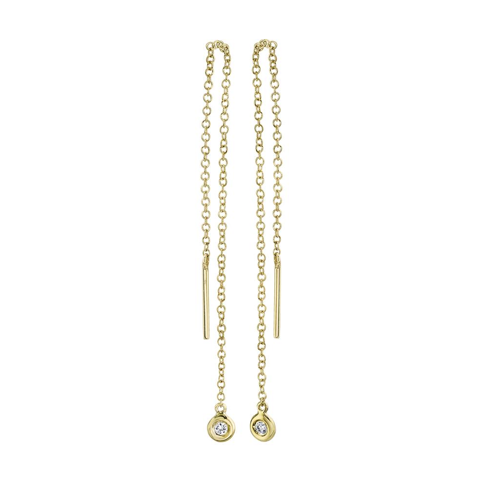 DIAMOND THREADER EARRING