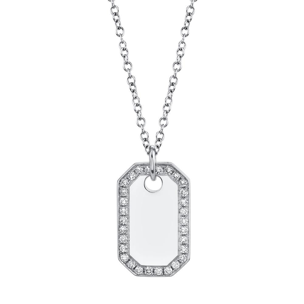 DIAMOND DOG TAG NECKLACE