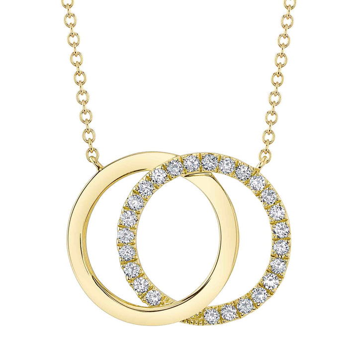 0.31CT DIAMOND LOVE KNOT CIRCLE NECKLACE