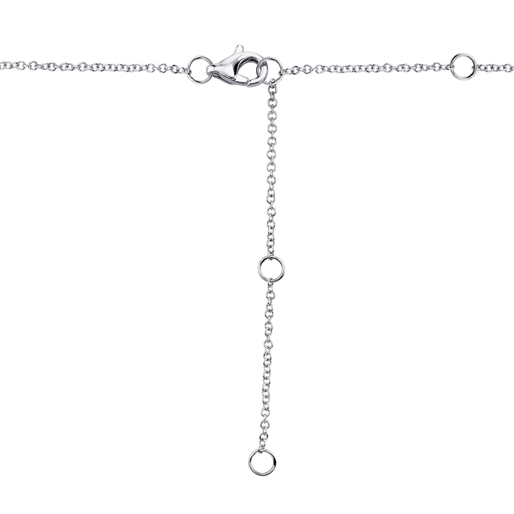 0.25Ct Diamond Pave Bar Pendant Necklace