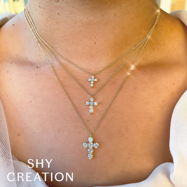 0.25Ct Diamond Cross Necklace